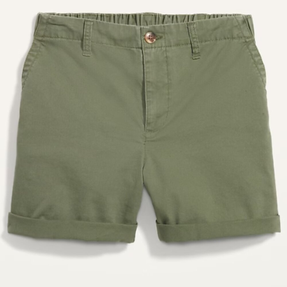 High-Waisted OGC Pull-On Chino Shorts -- 5-inch inseam